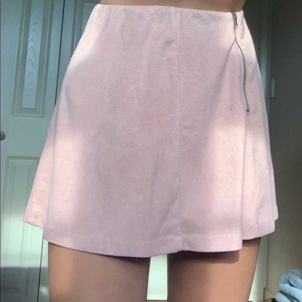 Super soft Light pink mini skirt with zipper